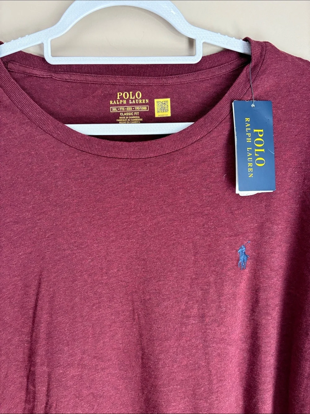 Polo by Ralph Lauren Long Sleeve Crew Neck Shirt - Wine